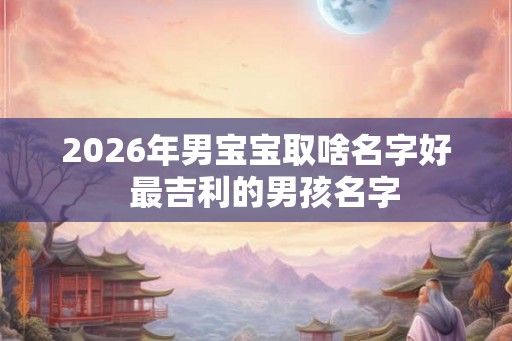 2026年男宝宝取啥名字好 最吉利的男孩名字 2026年男宝宝取啥名字好 最吉利的男孩名字