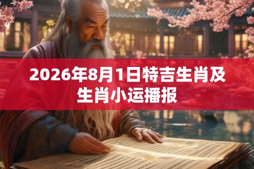 2026年8月1日特吉生肖及生肖小运播报