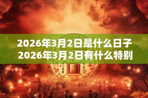 2026年3月2日是什么日子 2026年3月2日有什么特别的
