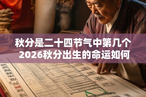 秋分是二十四节气中第几个 2026秋分出生的命运如何