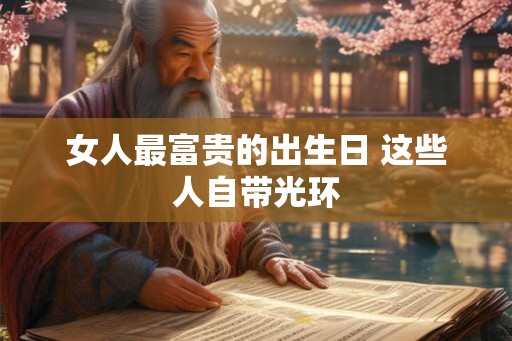 女人最富贵的出生日 这些人自带光环