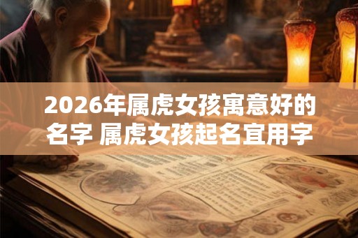 2026年属虎女孩寓意好的名字 属虎女孩起名宜用字