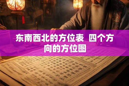 东南西北的方位表  四个方向的方位图