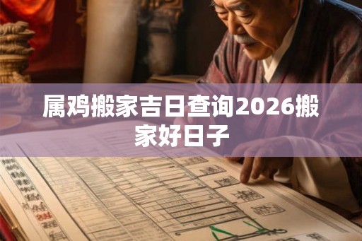 属鸡搬家吉日查询2026搬家好日子 属鸡搬家吉日查询2026搬家好日子