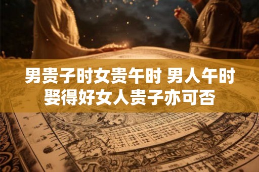 男贵子时女贵午时 男人午时娶得好女人贵子亦可否