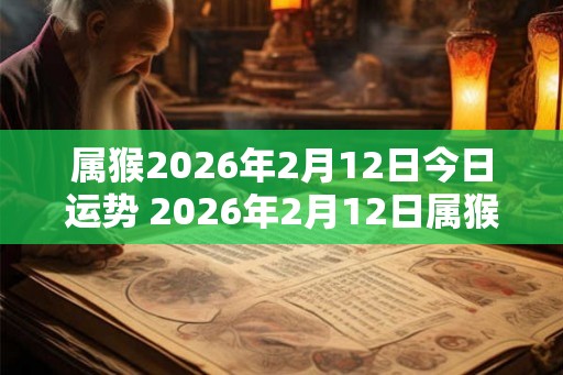 属猴2026年2月12日今日运势 2026年2月12日属猴人运势