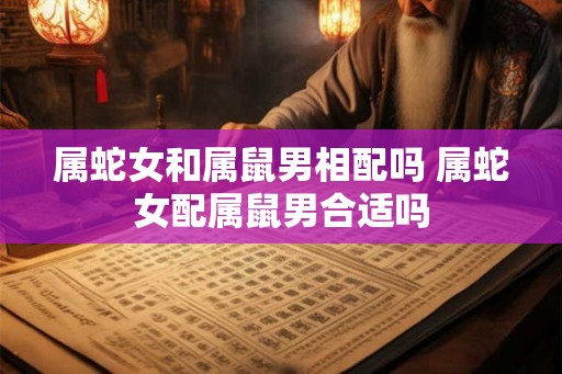 属蛇女和属鼠男相配吗 属蛇女配属鼠男合适吗