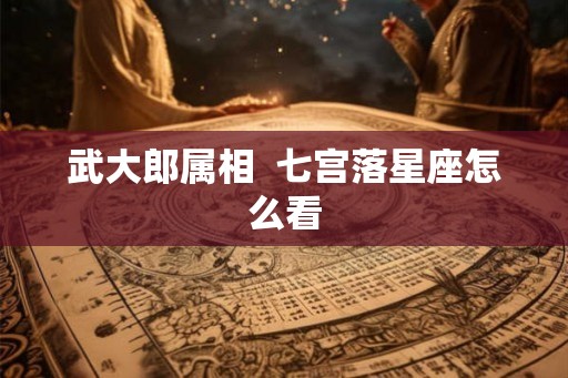 武大郎属相 七宫落星座怎么看 武大郎属相 七宫落星座怎么看
