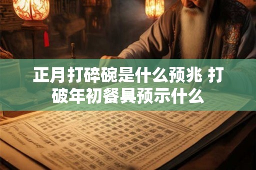 正月打碎碗是什么预兆 打破年初餐具预示什么 正月打碎碗是什么预兆 打破年初餐具预示什么