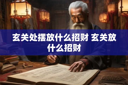 玄关处摆放什么招财 玄关放什么招财