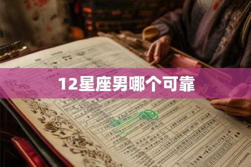 12星座男哪个可靠
