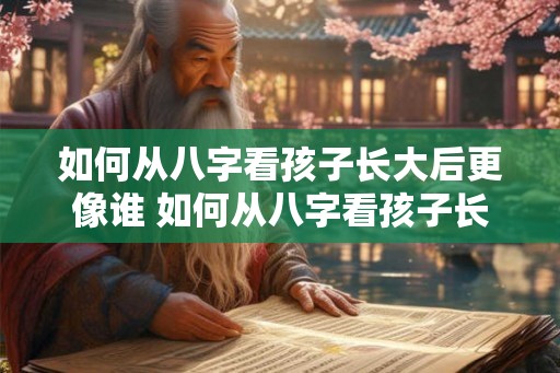 如何从八字看孩子长大后更像谁 如何从八字看孩子长相