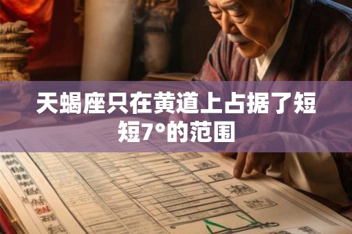 天蝎座只在黄道上占据了短短7°的范围