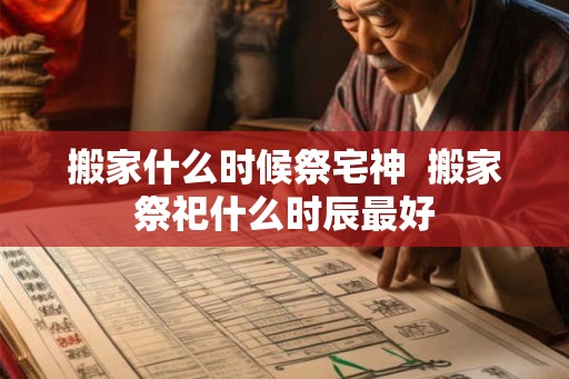 搬家什么时候祭宅神  搬家祭祀什么时辰最好