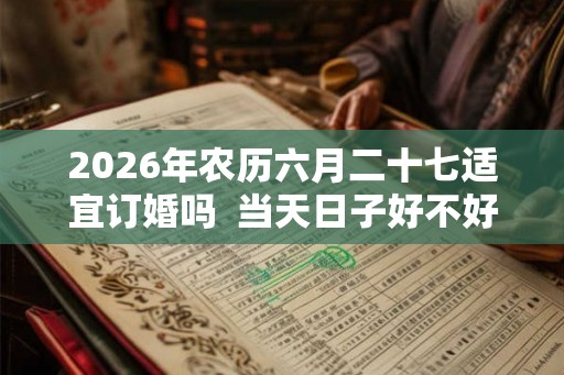 2026年农历六月二十七适宜订婚吗  当天日子好不好