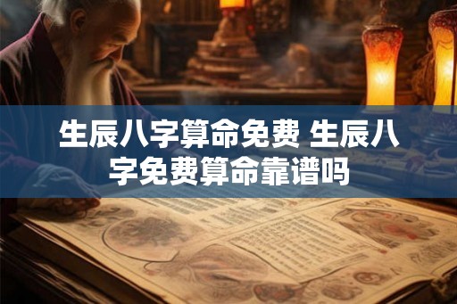 生辰八字算命免费 生辰八字免费算命靠谱吗