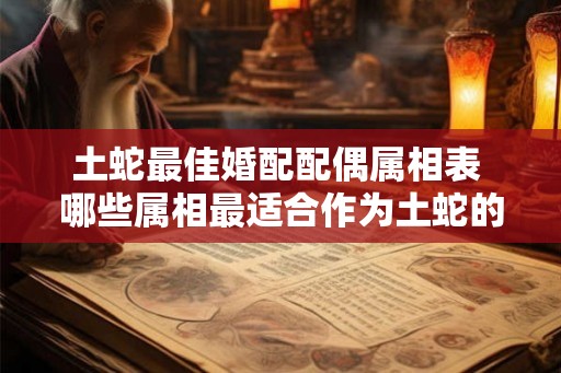 土蛇最佳婚配配偶属相表 哪些属相最适合作为土蛇的配偶
