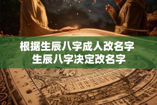 根据生辰八字成人改名字 生辰八字决定改名字