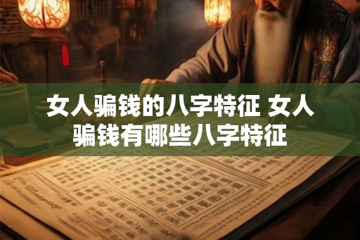 女人骗钱的八字特征 女人骗钱有哪些八字特征