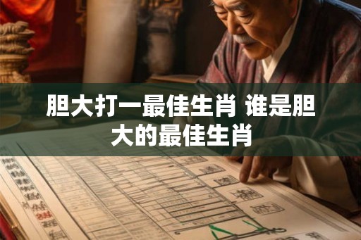 胆大打一最佳生肖 谁是胆大的最佳生肖