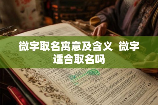 微字取名寓意及含义  微字适合取名吗
