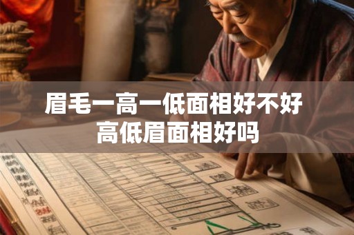 眉毛一高一低面相好不好 高低眉面相好吗