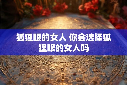 狐狸眼的女人 你会选择狐狸眼的女人吗