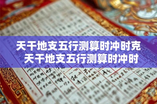天干地支五行测算时冲时克 天干地支五行测算时冲时克 天干地支五行测算时冲时克 天干地支五行测算时冲时克