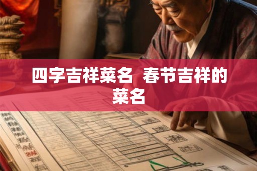 四字吉祥菜名  春节吉祥的菜名