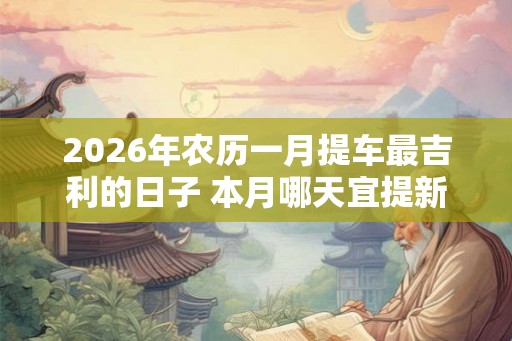 2026年农历一月提车最吉利的日子 本月哪天宜提新车