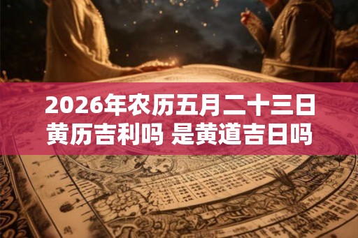 2026年农历五月二十三日黄历吉利吗 是黄道吉日吗