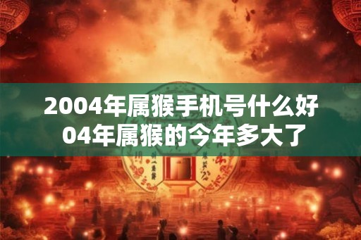 2004年属猴手机号什么好 04年属猴的今年多大了