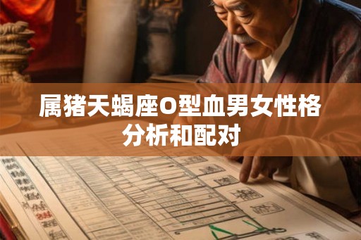 属猪天蝎座O型血男女性格分析和配对