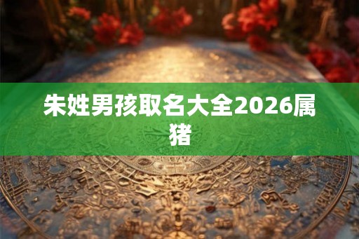 朱姓男孩取名大全2026属猪