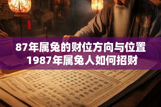 87年属兔的财位方向与位置 1987年属兔人如何招财