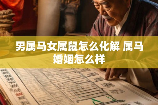 男属马女属鼠怎么化解 属马婚姻怎么样