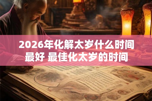 2026年化解太岁什么时间最好 最佳化太岁的时间