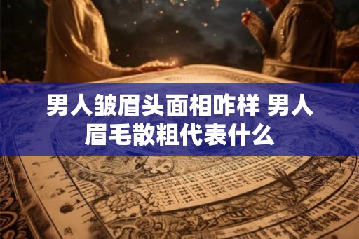 男人皱眉头面相咋样 男人眉毛散粗代表什么