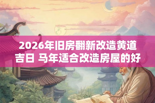 2026年旧房翻新改造黄道吉日 马年适合改造房屋的好日子