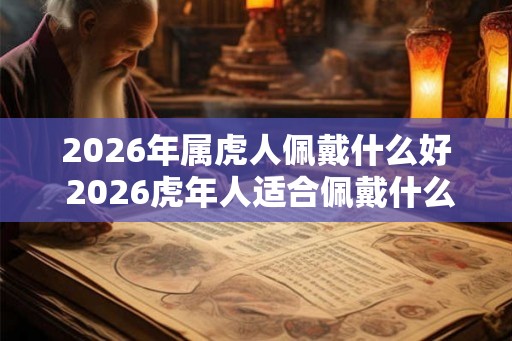 2026年属虎人佩戴什么好 2026虎年人适合佩戴什么