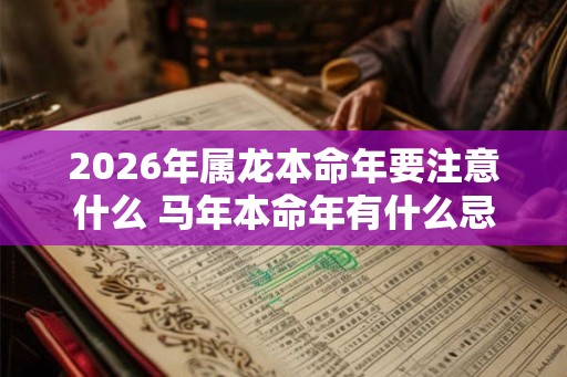 2026年属龙本命年要注意什么 马年本命年有什么忌讳