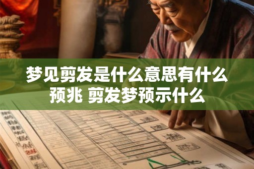 梦见剪发是什么意思有什么预兆 剪发梦预示什么 梦见剪发是什么意思有什么预兆 剪发梦预示什么