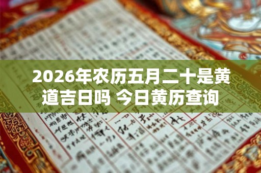 2026年农历五月二十是黄道吉日吗 今日黄历查询 2026年农历五月二十是黄道吉日吗 今日黄历查询