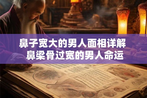 鼻子宽大的男人面相详解  鼻梁骨过宽的男人命运