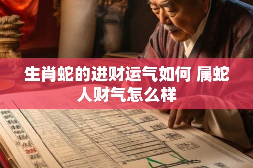 生肖蛇的进财运气如何 属蛇人财气怎么样