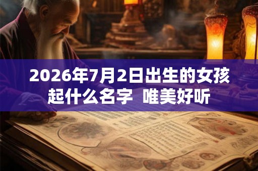 2026年7月2日出生的女孩起什么名字 唯美好听 2026年7月2日出生的女孩起什么名字 唯美好听