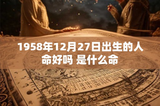 1958年12月27日出生的人命好吗 是什么命