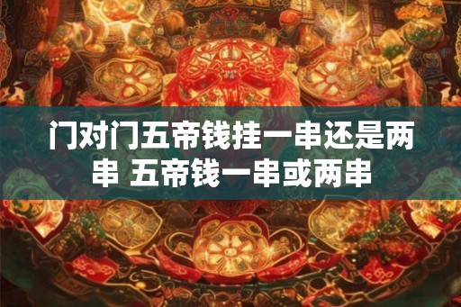 门对门五帝钱挂一串还是两串 五帝钱一串或两串