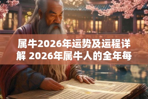 属牛2026年运势及运程详解 2026年属牛人的全年每月运势