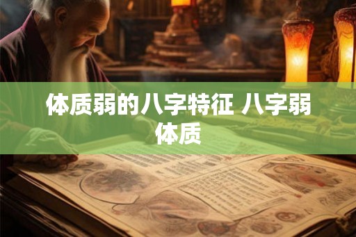 体质弱的八字特征 八字弱体质